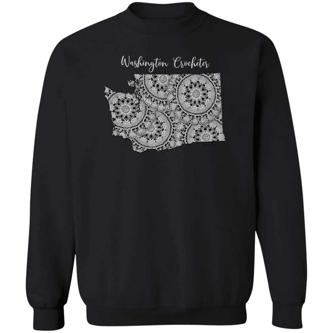 Washington Crocheter Crewneck Pullover Sweatshirt