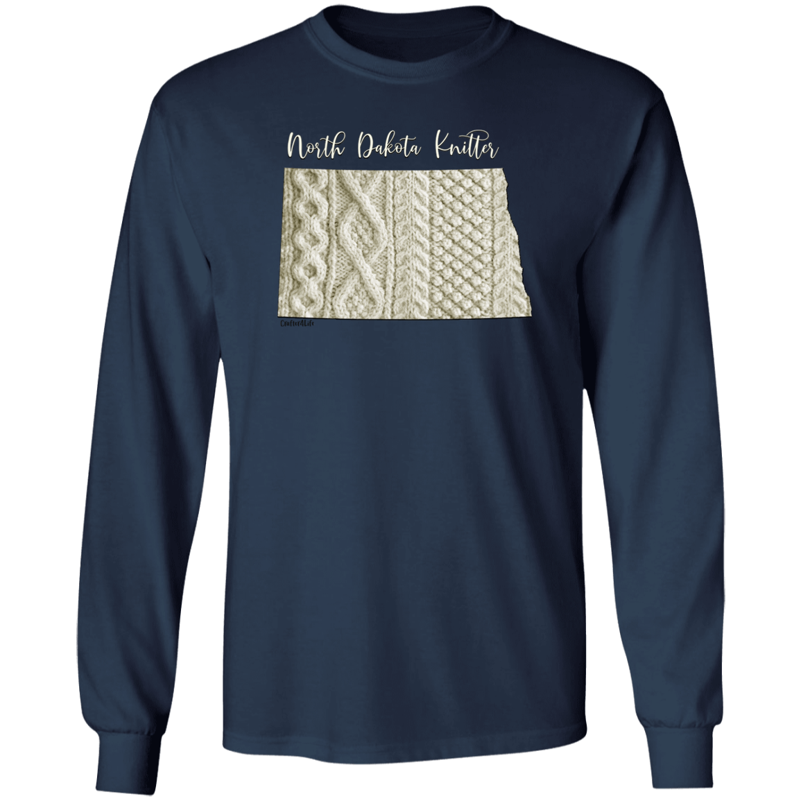 North Dakota Knitter LS Ultra Cotton T-Shirt