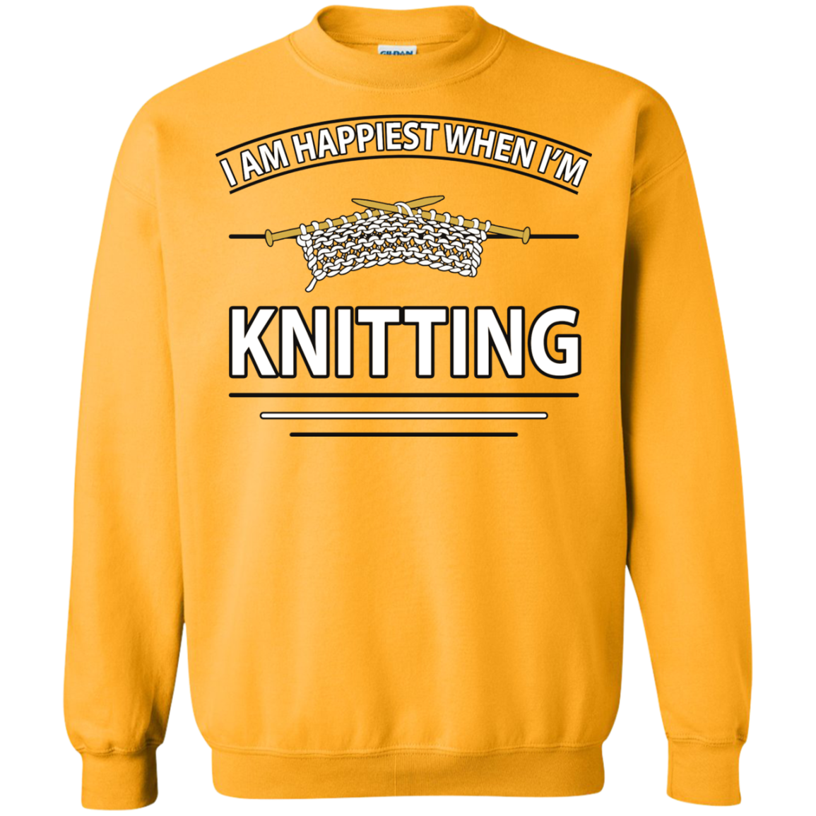 I Am Happiest When I'm Knitting Crewneck Sweatshirts - Crafter4Life - 5