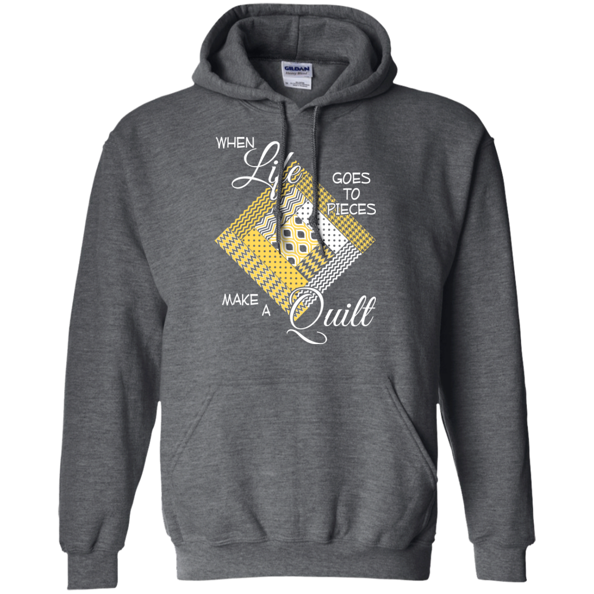 Make a Quilt (yellow) Pullover Hoodies - Crafter4Life - 3