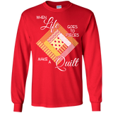 Make a Quilt (yellow) Long Sleeve Ultra Cotton T-Shirt - Crafter4Life - 7