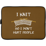 I Knit So I Don't Hurt People Laptop Sleeves