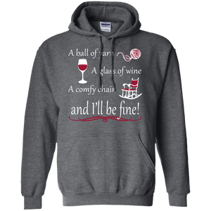 A Ball of Yarn a Glass of Wine Hoodie - Crafter4Life - 1