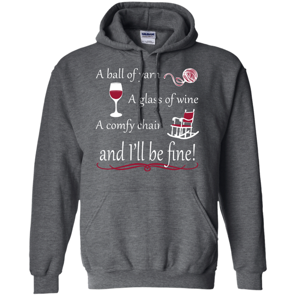 A Ball of Yarn a Glass of Wine Hoodie - Crafter4Life - 1