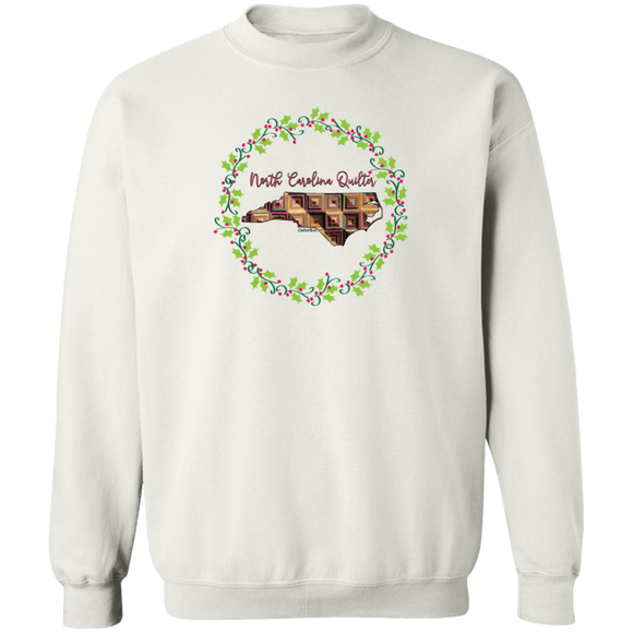 North Carolina Quilter Christmas Crewneck Pullover Sweatshirt