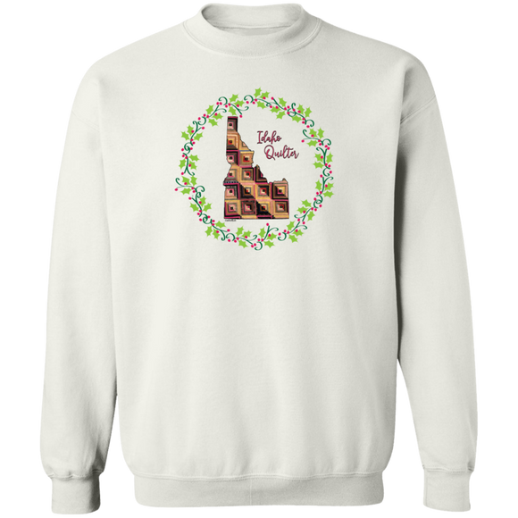 Idaho Quilter Christmas Crewneck Pullover Sweatshirt