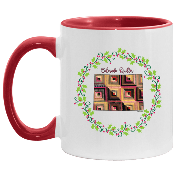 Colorado Quilter Christmas Accent Mug