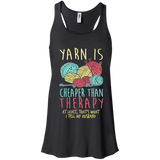 Yarn is Cheaper than Therapy Flowy Racerback Tank