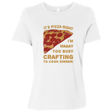 Pizza Night Ladies Relaxed Jersey Short-Sleeve T-Shirt