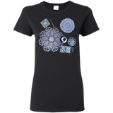 Crochet Collage Ladies Cotton T-Shirt