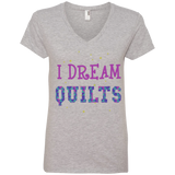 I Dream Quilts Ladies V-neck Tee - Crafter4Life - 2