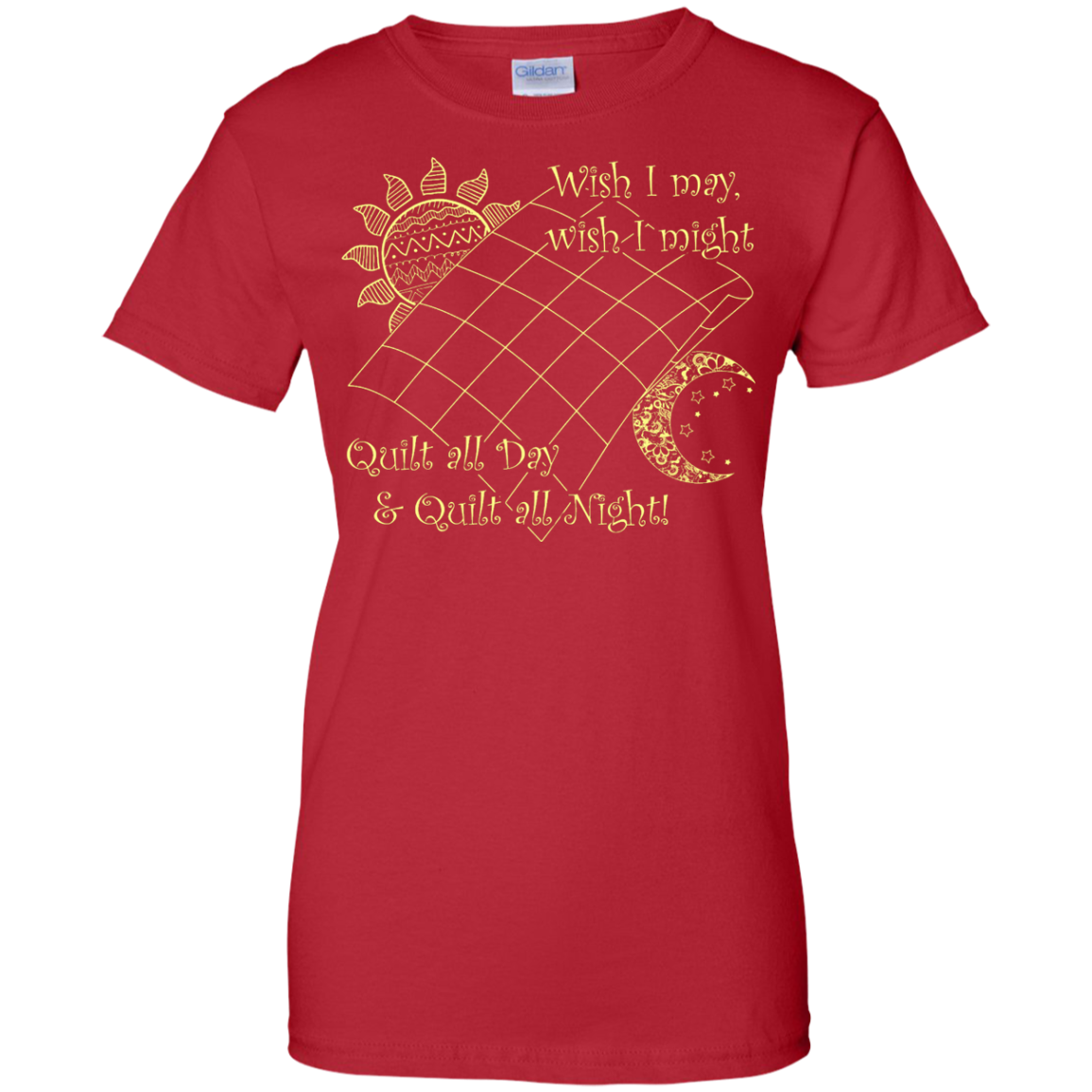 Wish I May Quilt Ladies Custom 100% Cotton T-Shirt - Crafter4Life - 10