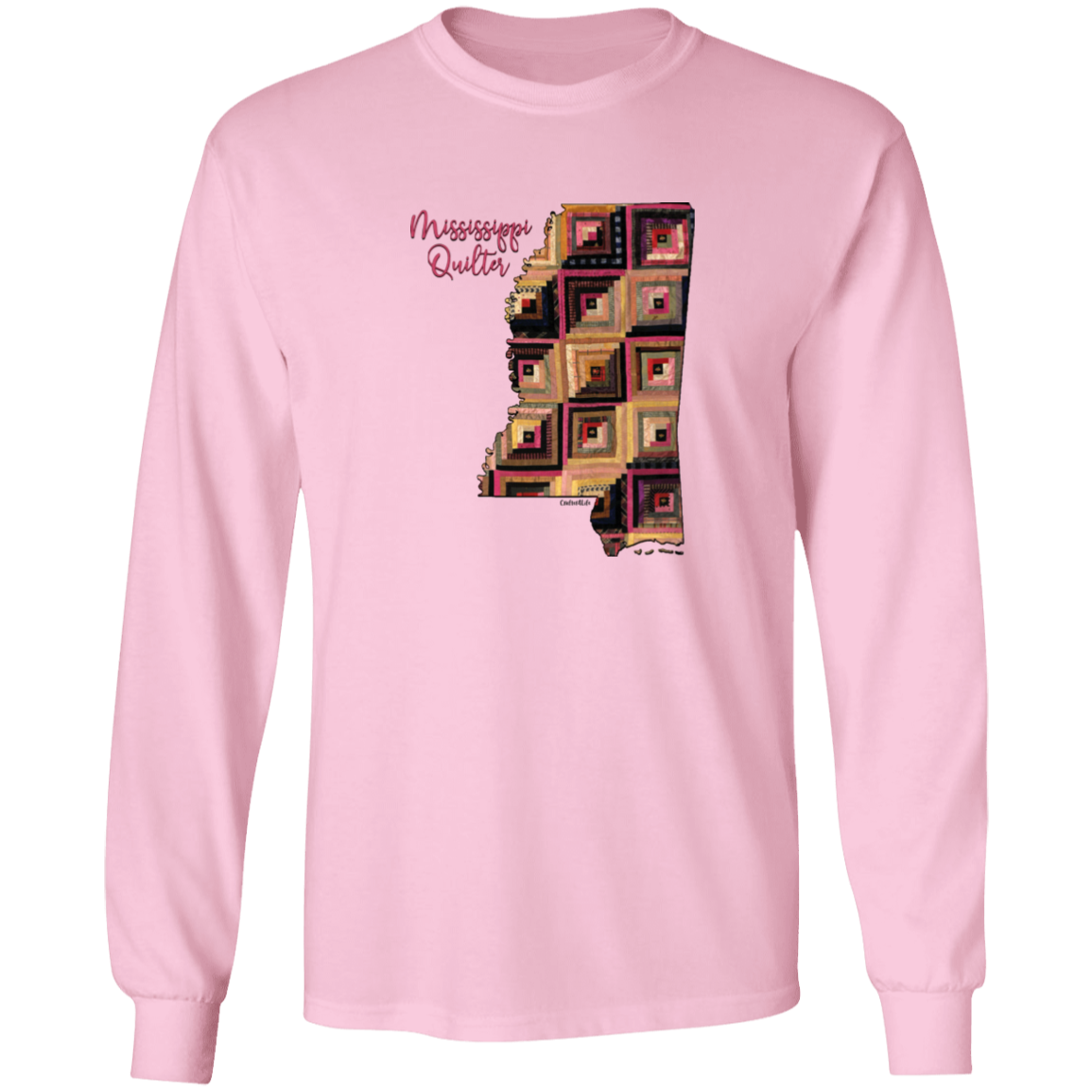 Mississippi Quilter Long Sleeve T-Shirt, Gift for Quilting Friends and Family