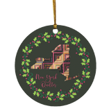 New York Quilter Christmas Circle Ornament
