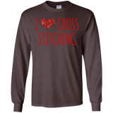 I Heart Cross Stitching LS Ultra Cotton T-Shirt