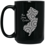 New Jersey Crocheter Black Mugs