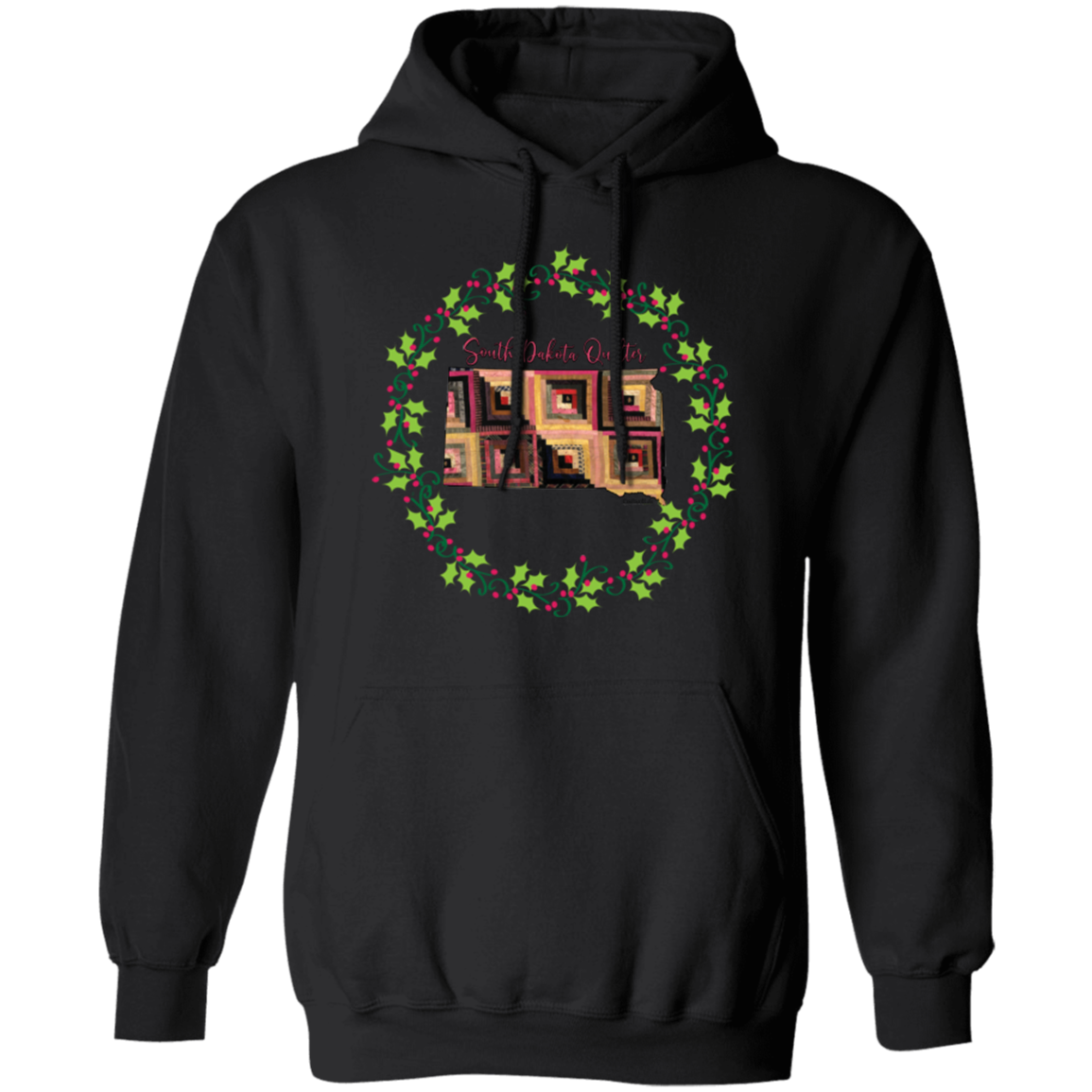 South Dakota Quilter Christmas Pullover Hoodie