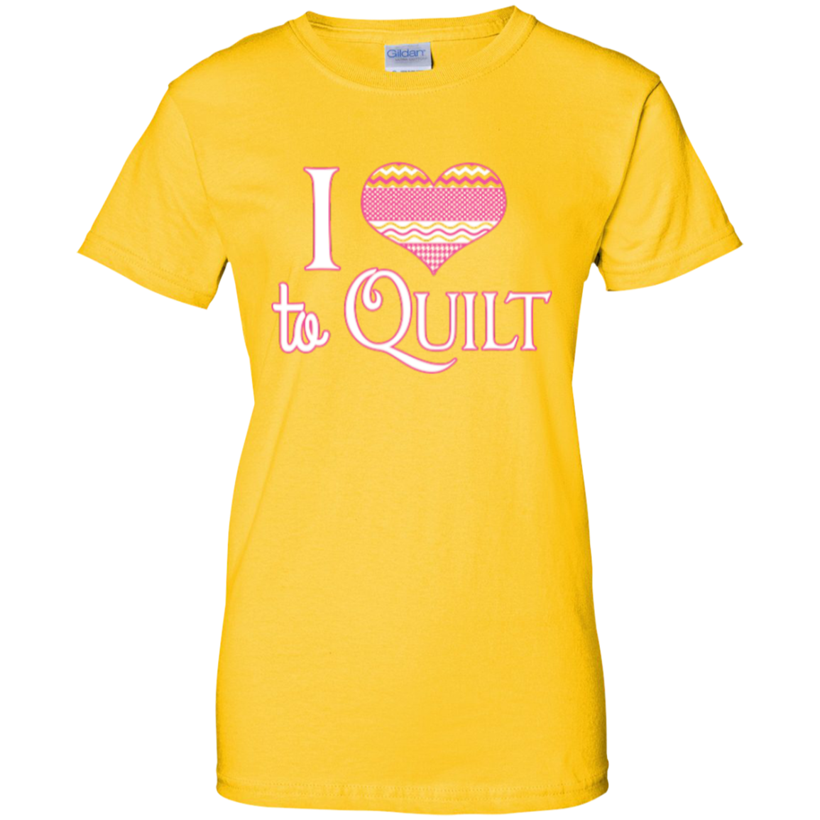 I Heart to Quilt Ladies Custom 100% Cotton T-Shirt - Crafter4Life - 5