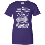 Coffee-Knit-Nap Ladies Custom 100% Cotton T-Shirt - Crafter4Life - 10