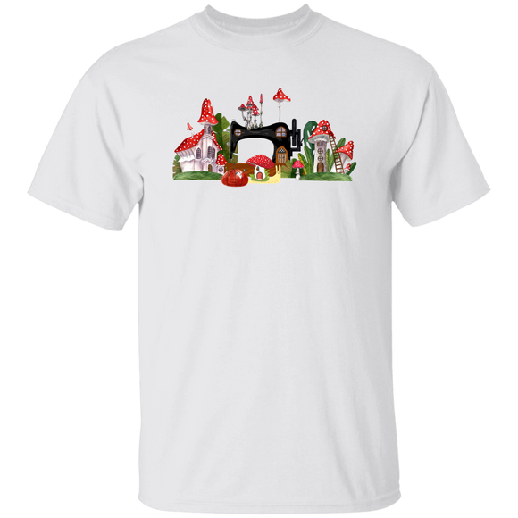 Sewing Machine Mushroom Village T-Shirt