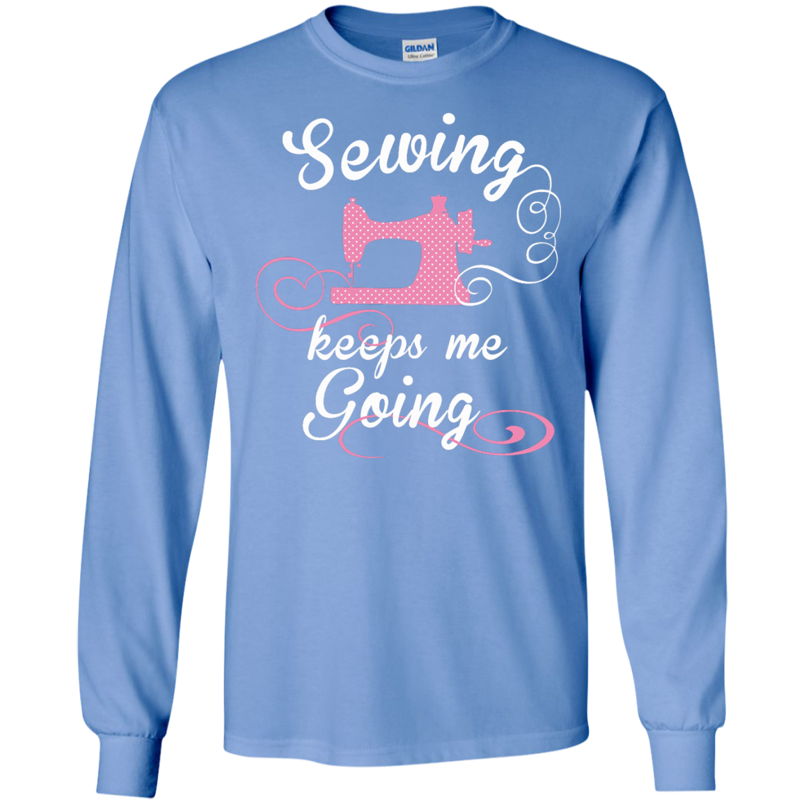 Sewing Keeps Me Going Long Sleeve Ultra Cotton T-Shirt - Crafter4Life - 3