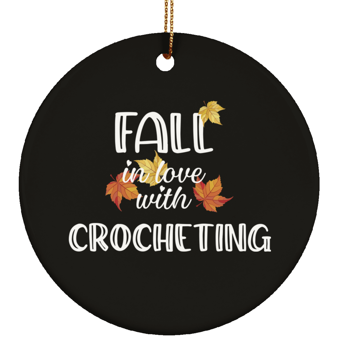 Fall in Love with Crocheting Circle Ornament