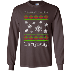 Crochet Christmas LS Ultra Cotton T-Shirt