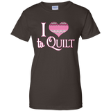 I Heart to Quilt Ladies Custom 100% Cotton T-Shirt - Crafter4Life - 6