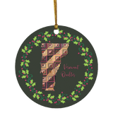 Vermont Quilter Christmas Circle Ornament