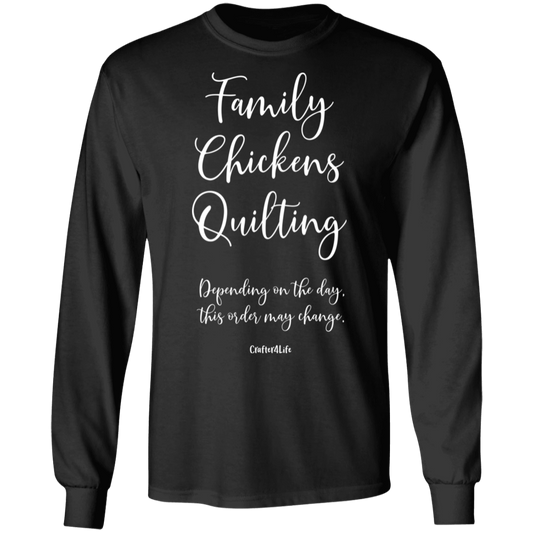 Family-Chickens-Quilting LS Ultra Cotton T-Shirt