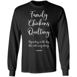Family-Chickens-Quilting LS Ultra Cotton T-Shirt