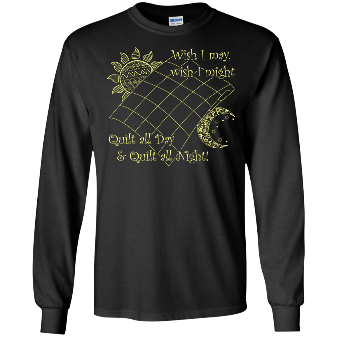 Wish I May Quilt Long Sleeve Ultra Cotton T-Shirt - Crafter4Life - 2