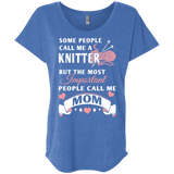 Knitter Mom Ladies Triblend Dolman Sleeve