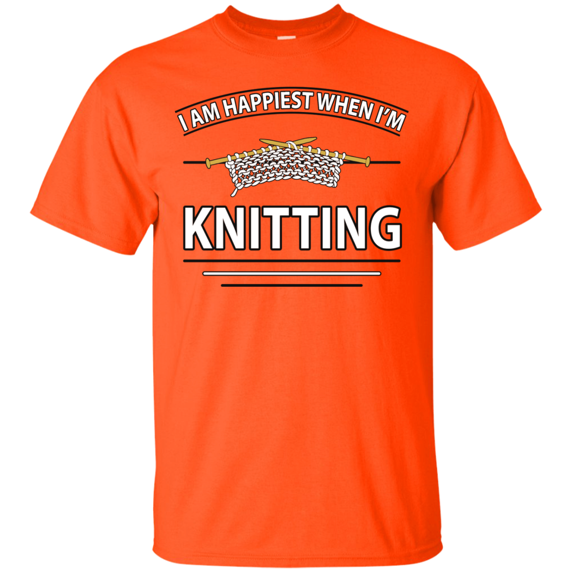 I Am Happiest When I'm Knitting Custom Ultra Cotton T-Shirt - Crafter4Life - 9