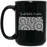 South Dakota Crocheter Black Mugs