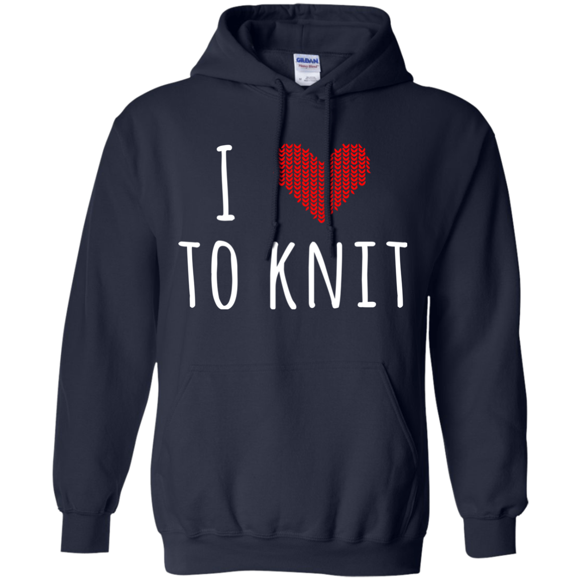 I Heart To Knit Pullover Hoodie