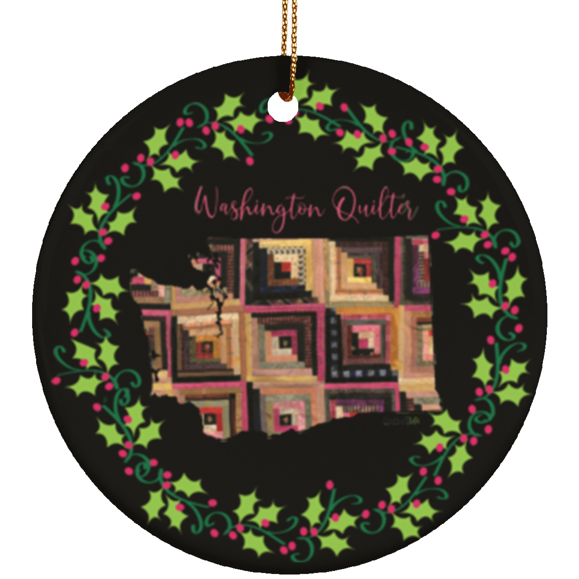 Washington Quilter Christmas Ornament