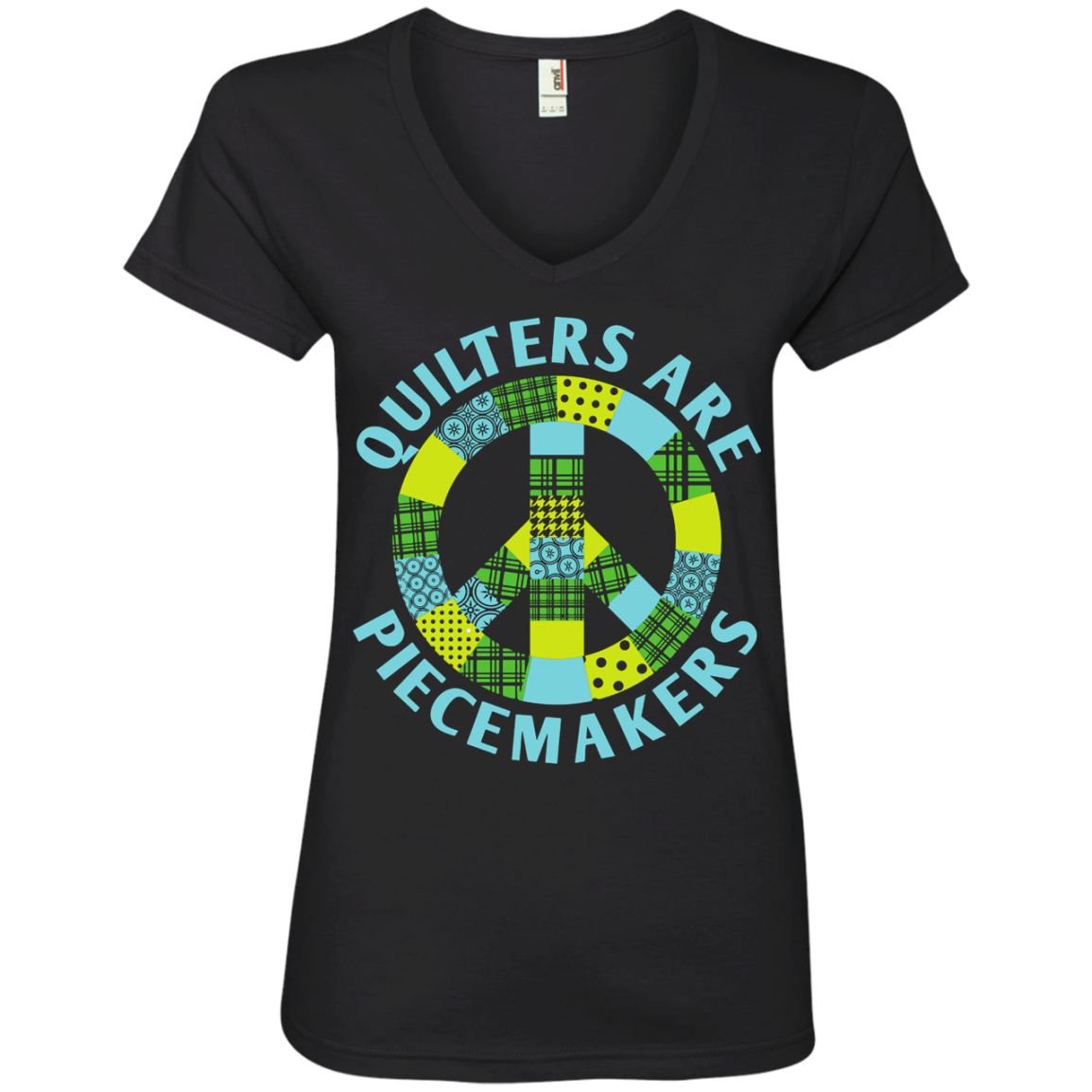 Quilters are Piecemakers Ladies V-Neck Tee - Crafter4Life - 3