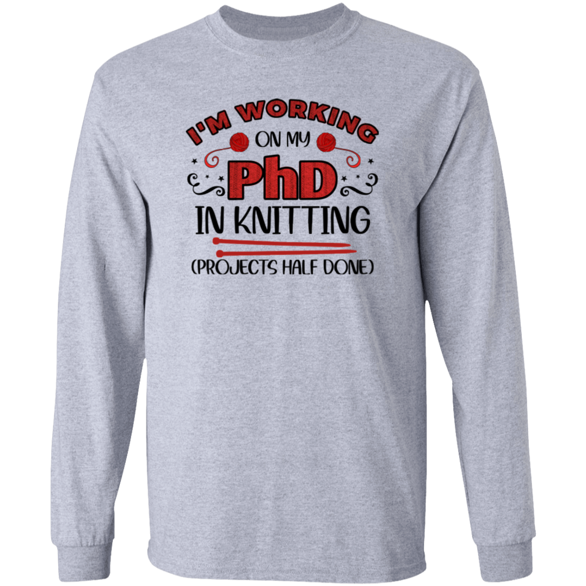 PhD in Knitting LS Ultra Cotton T-Shirt