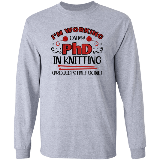 PhD in Knitting LS Ultra Cotton T-Shirt