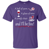 A Ball of Yarn a Glass of Wine Men's and Unisex T-Shirts - Crafter4Life - 8
