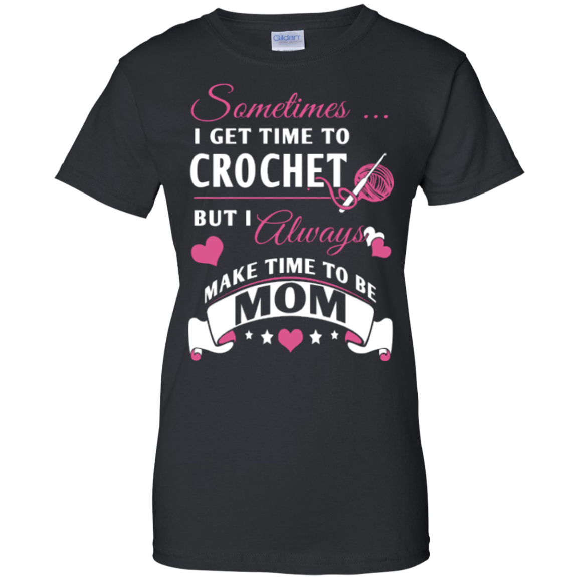 Crochet Mom Ladies Custom 100% Cotton T-Shirt - Crafter4Life - 2