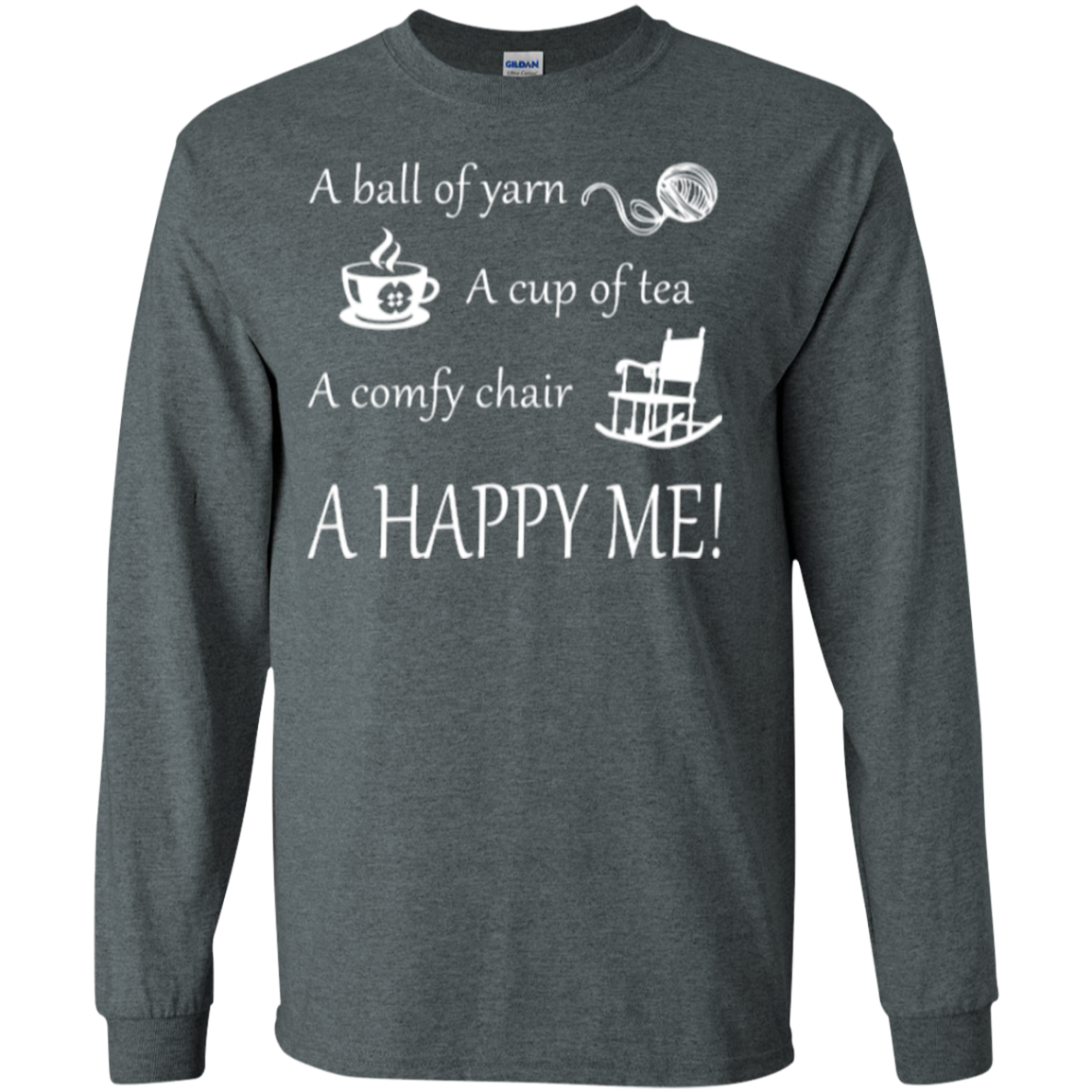A Happy Me Long Sleeve Ultra Cotton T-shirt - Crafter4Life - 7