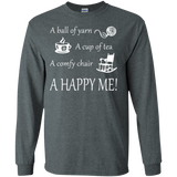 A Happy Me Long Sleeve Ultra Cotton T-shirt - Crafter4Life - 7