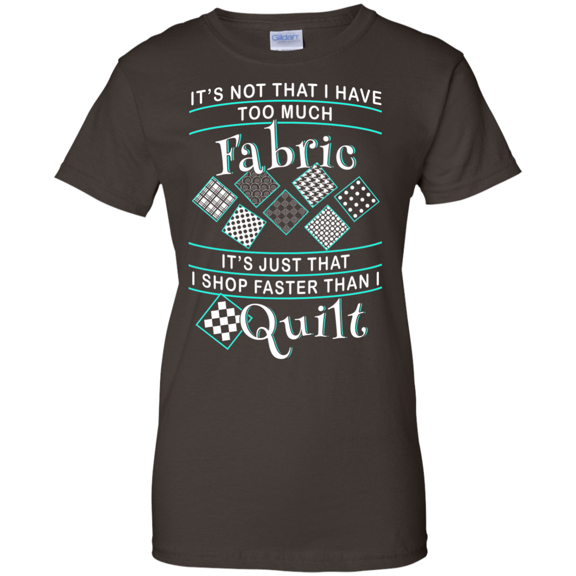 I Shop Faster than I Quilt Ladies Custom 100% Cotton T-Shirt - Crafter4Life - 4