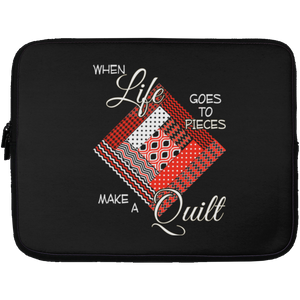 Make a Quilt (red) Laptop Sleeves