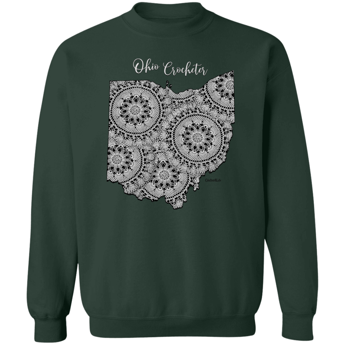 Ohio Crocheter Crewneck Pullover Sweatshirt
