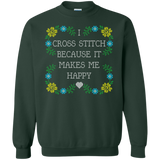 I Cross Stitch Because It Makes Me Happy Crewneck Sweatshirts - Crafter4Life - 5