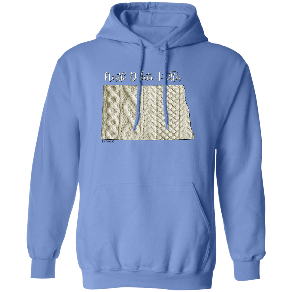 North Dakota Knitter Pullover Hoodie