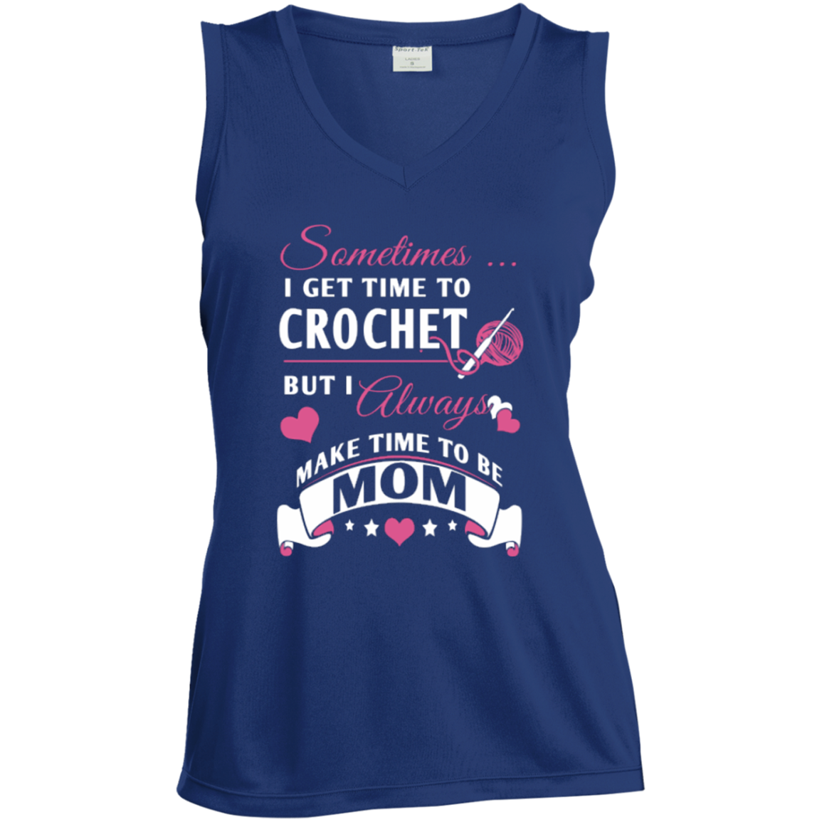 Crochet Mom Ladies Sleeveless V-neck - Crafter4Life - 5